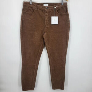 Pistola Women's Chocolate Brown Corduroy Pants NEW  NWT Size 32